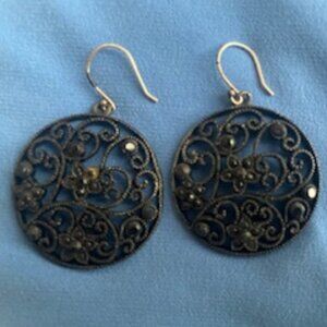 Black Circular Lace earrings